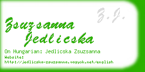 zsuzsanna jedlicska business card